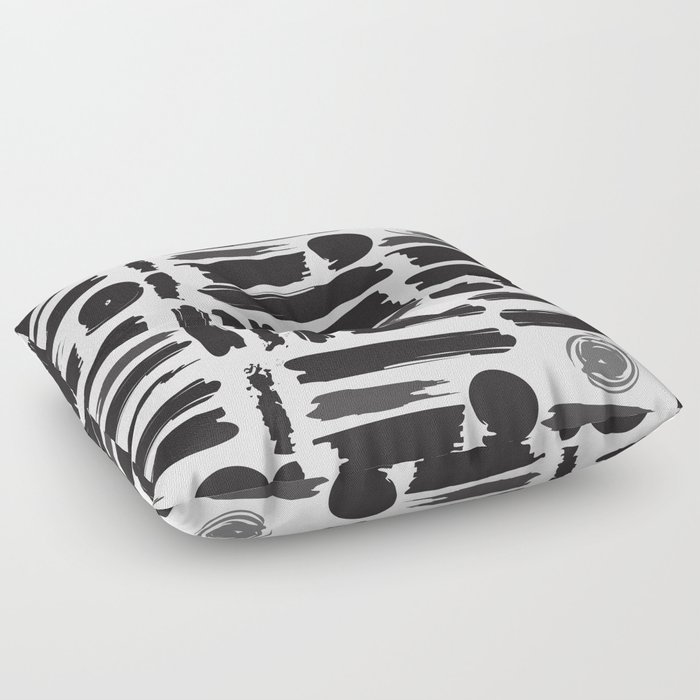 ABSTRACT BRUSHES Floor Pillow