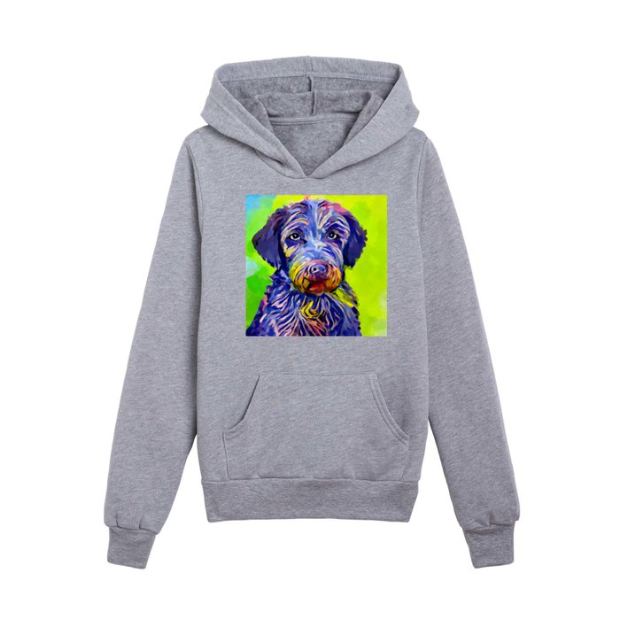 Portuguese Water Dog Puppy Kids Pullover Hoodie