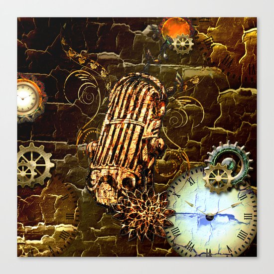 Steampunk, micropphone Canvas Print