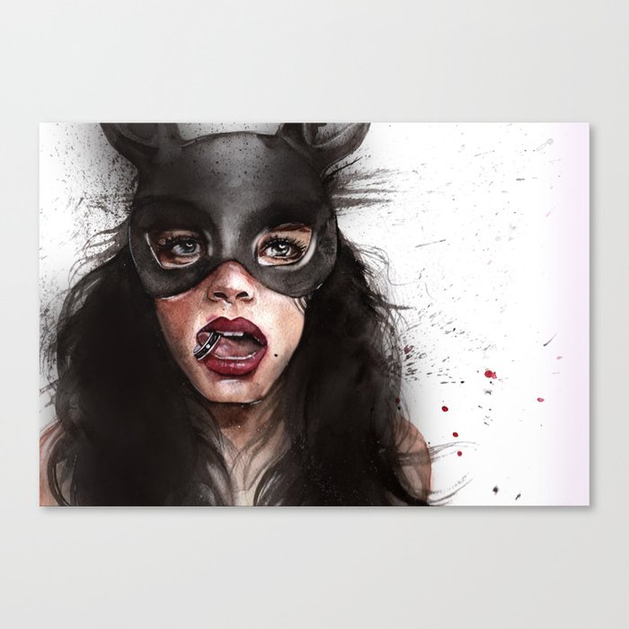 Cat woman Canvas Print
