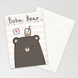 Boba Bear Stationery Card