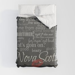 Nova Scotia Slang Duvet Cover