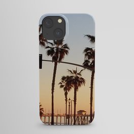 Huntington Beach Summer Sunset at the pier iPhone Case