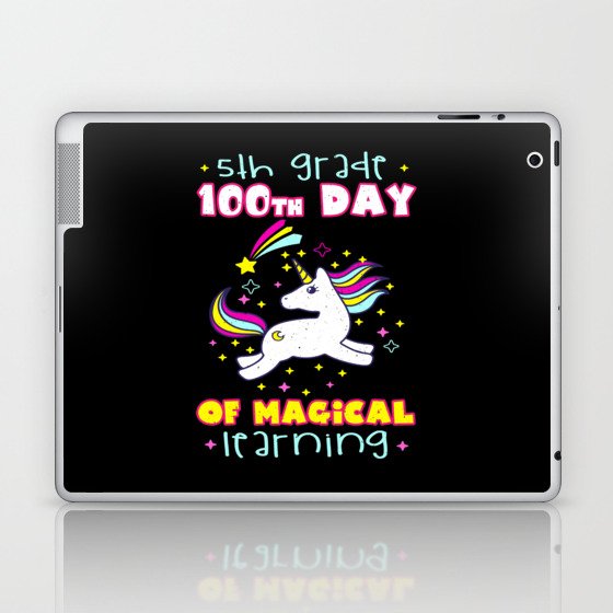 Days Of School 100th Day 100 Magical 5th Grader Laptop & iPad Skin
