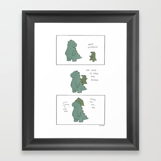 King Godzilla Framed Art Print