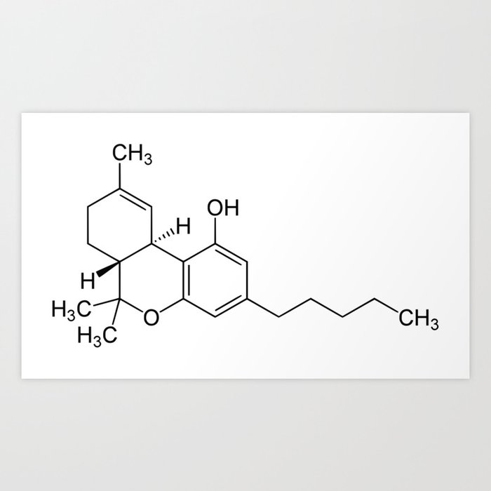 THC Molecule Art Print by jimmywho | Society6