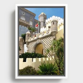 Exotic Palace of Pena garden in SIntra Lisbon  Framed Canvas