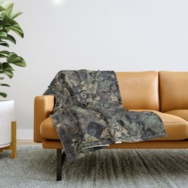 Ahegao camouflage Throw Blanket