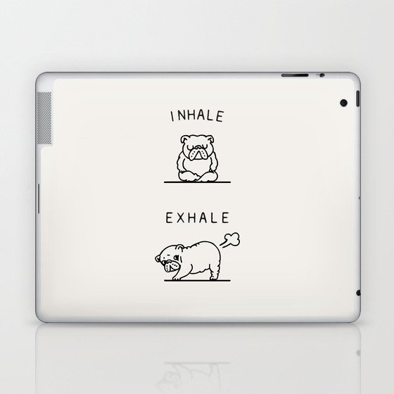 Inhale Exhale English Bulldog Laptop & iPad Skin