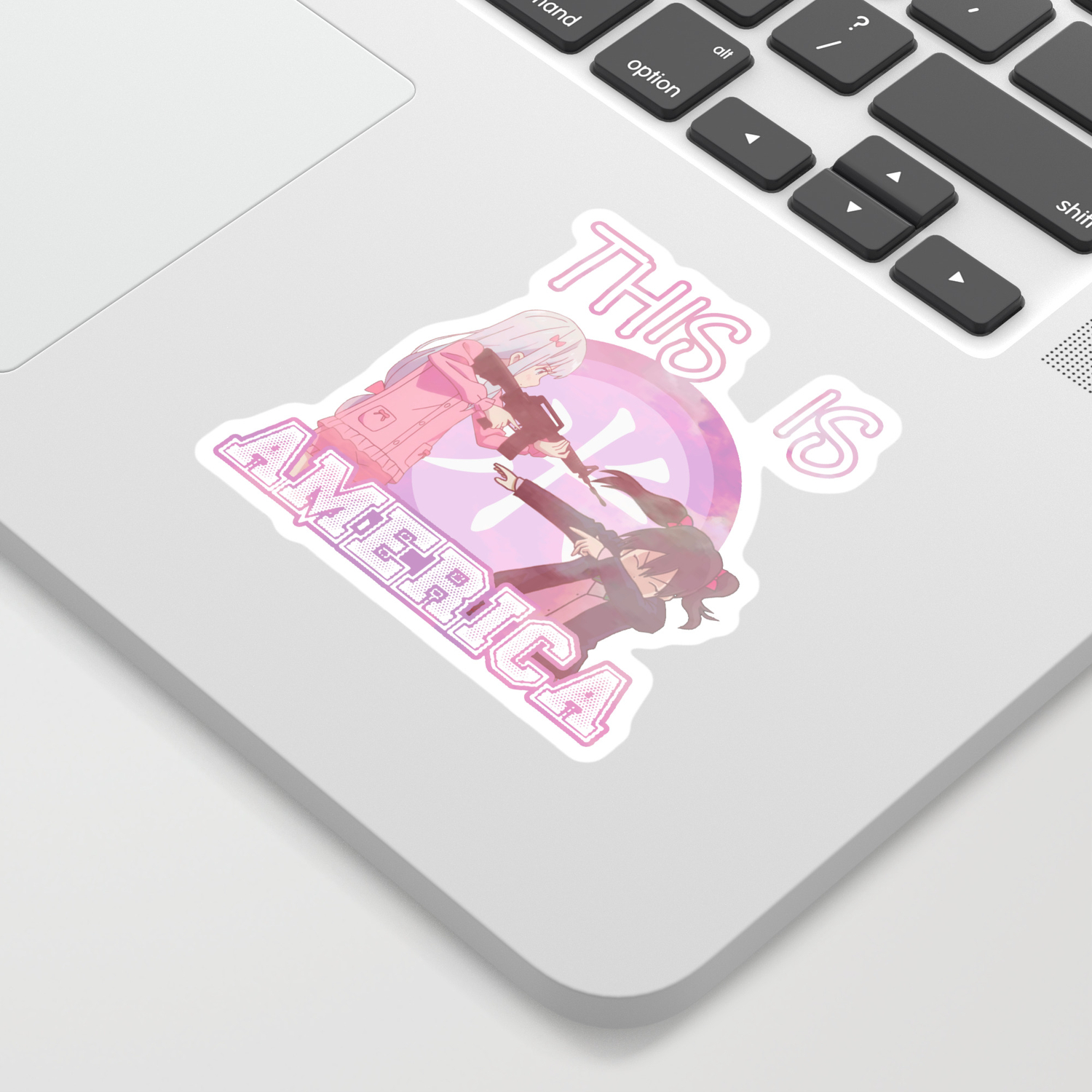 This Is America Funny Anime Japanese Meme Aesthetic Sticker By