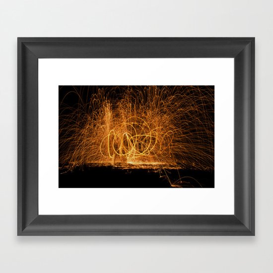 Home made fireworks Framed Art Print