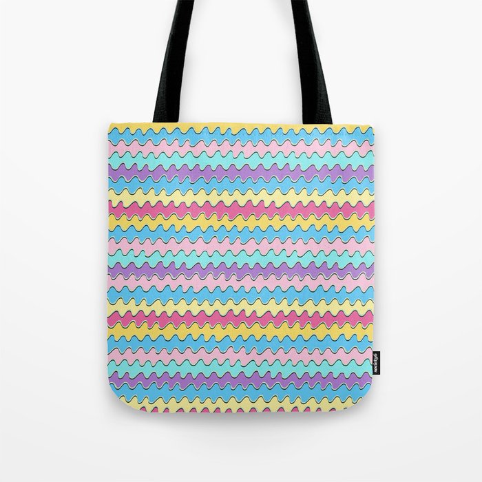 Abstract futuristic pattern in  Y2K bug style  Tote Bag