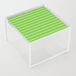 Alien Green Summer Cabana Beach Picnic Stripes Acrylic Box