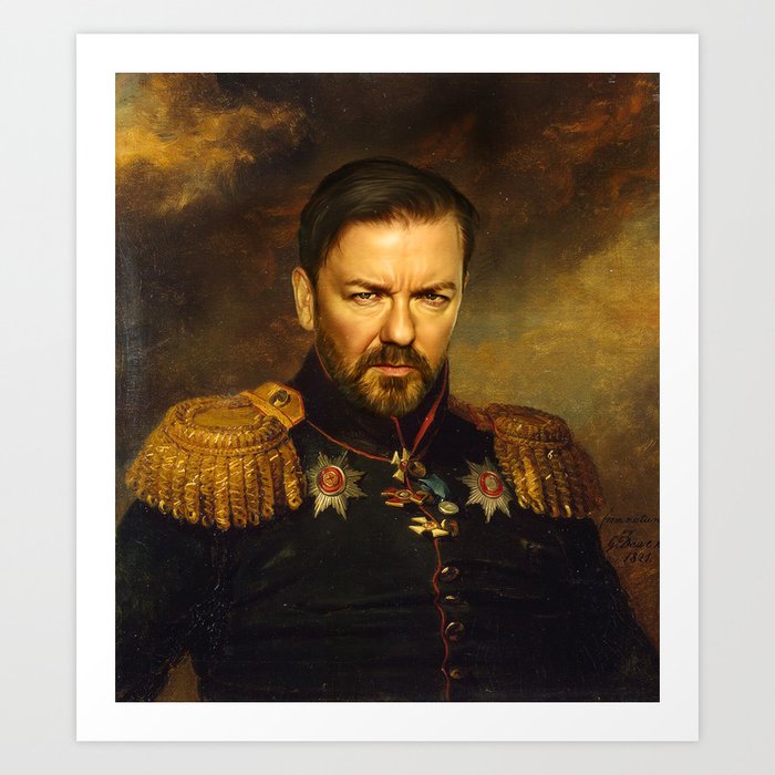 Ricky Gervais - replaceface Art Print
