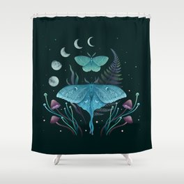Luna and Emerald Shower Curtain