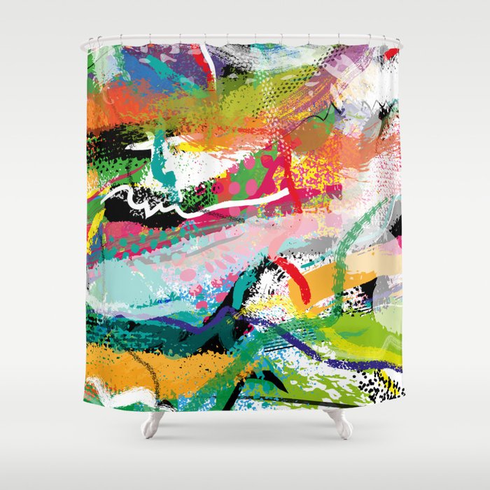 Abstractionwave 003-04 Shower Curtain