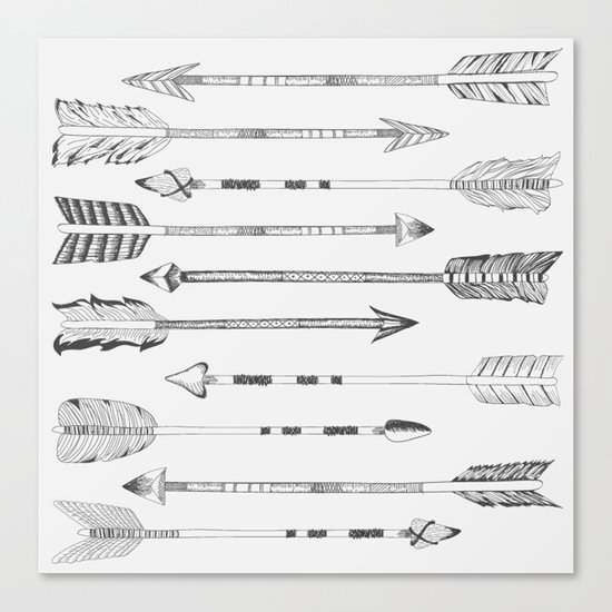 Hand drawn arrows Canvas Print