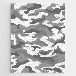Camouflage Pattern Grey Jigsaw Puzzle
