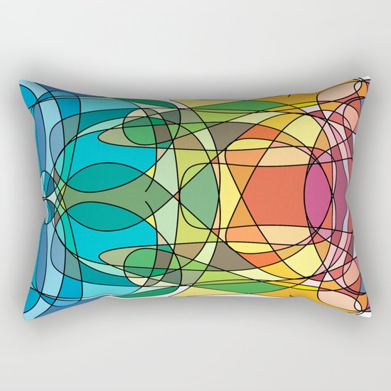 Abstract Curves #4 - Butter Fly Rectangular Pillow