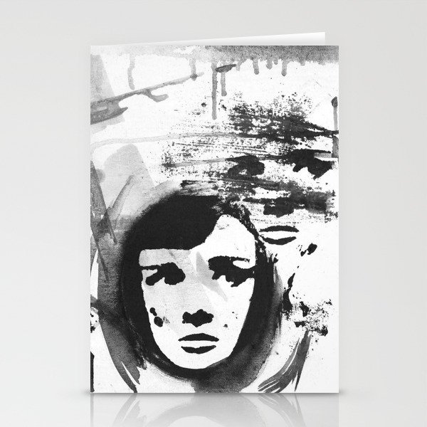 Audrey on a stencil Stationery Cards