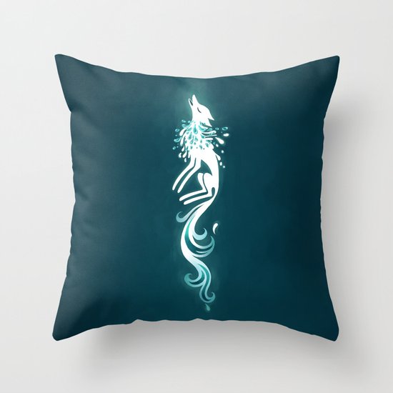 Light Fox Throw Pillow