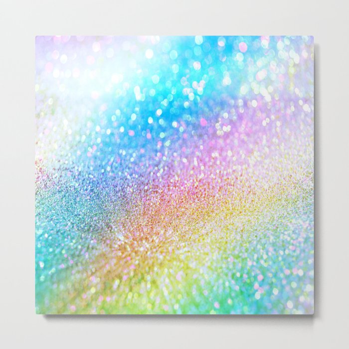 Rainbow Glitter Metal Print By Haroulita Society6