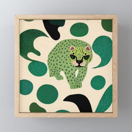 The emerald tiger Framed Mini Art Print