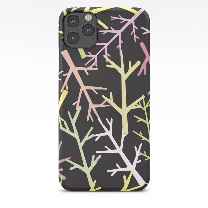 Tree Trunk on Black iPhone Case by Red Bean