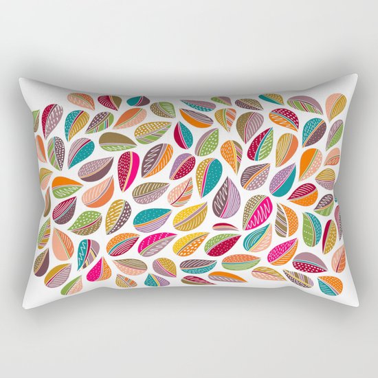 Leaf Colorful Rectangular Pillow
