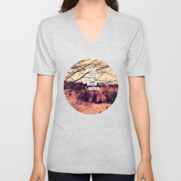 Wide Open Spaces II V Neck T Shirt