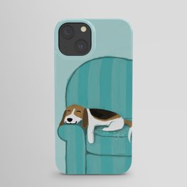 Happy Couch Beagle | Cute Sleeping Dog iPhone Case