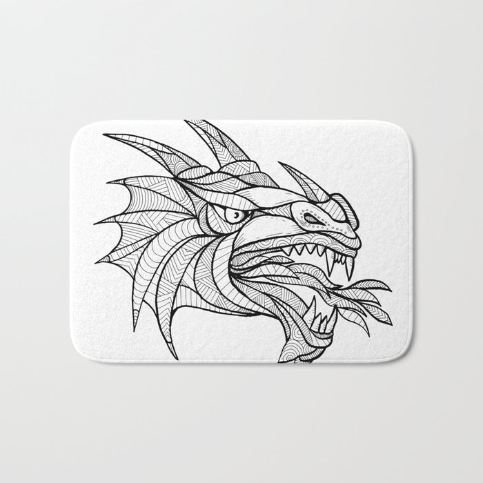 Dragon Head Zentagle Bath Mat