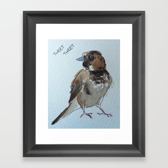 Brown Sparrow Framed Art Print