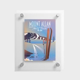Mount Allan, Kananaskis, Alberta, Canada ski poster Floating Acrylic Print