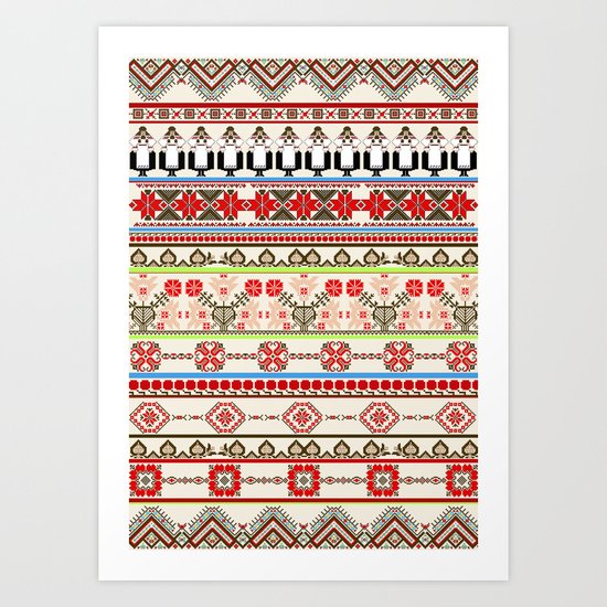 Traditional pattern Art Print
