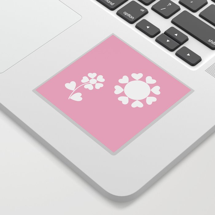 Love (pink and white) Sticker