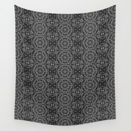 Liquid Light Series 16 ~ Grey Abstract Fractal Pattern Wall Tapestry