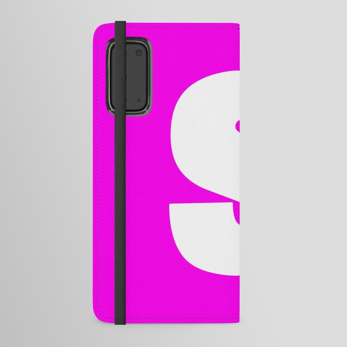 S (White & Magenta Letter) Android Wallet Case