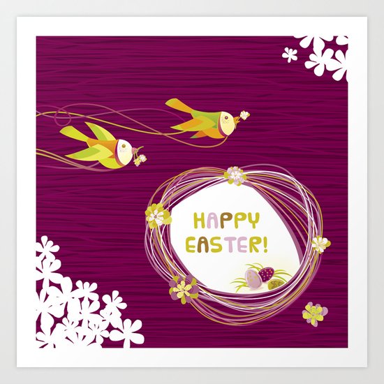 Easter Birds Art Print