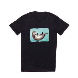 Swimming otter watercolor T Shirt