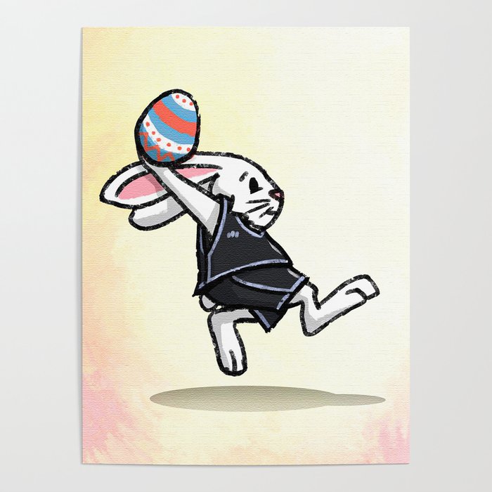 Basketball Bunny Rabbit  Poster