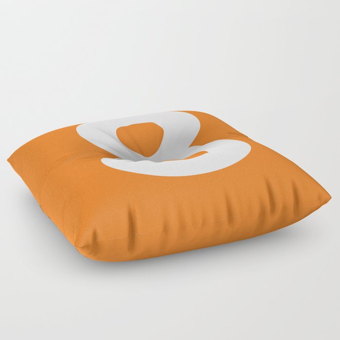 Number 8 (White & Orange) Floor Pillow