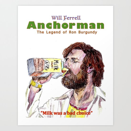 Anchorman: The Legend of Ron Burgundy Art Print
