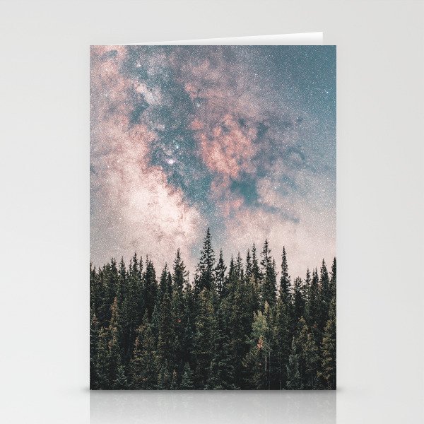 Milky Way Stars Forest Stationery Cards