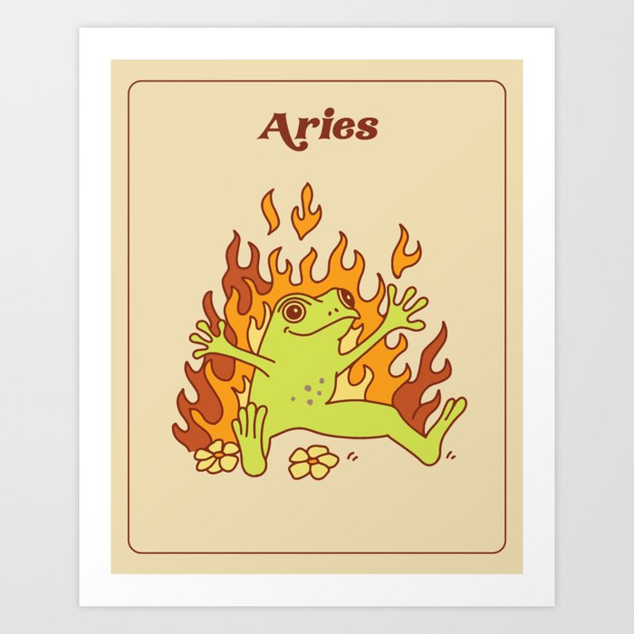 Aries Frog Art Print