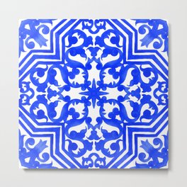 Portuguese azulejo tiles. Gorgeous patterns. Metal Print