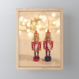 Wooden Nutcracker Soldiers Framed Mini Art Print