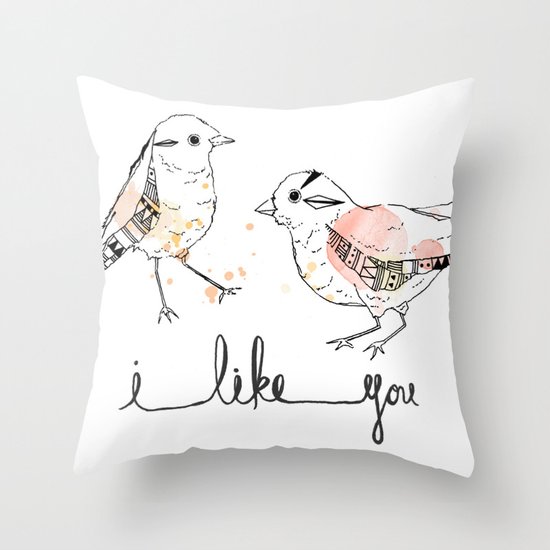 i like you Throw Pillow