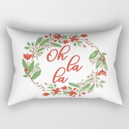 Oh La La - Floral French Sayings Rectangular Pillow