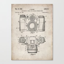 Camera Patent - Photography Art - Antique Canvas Print